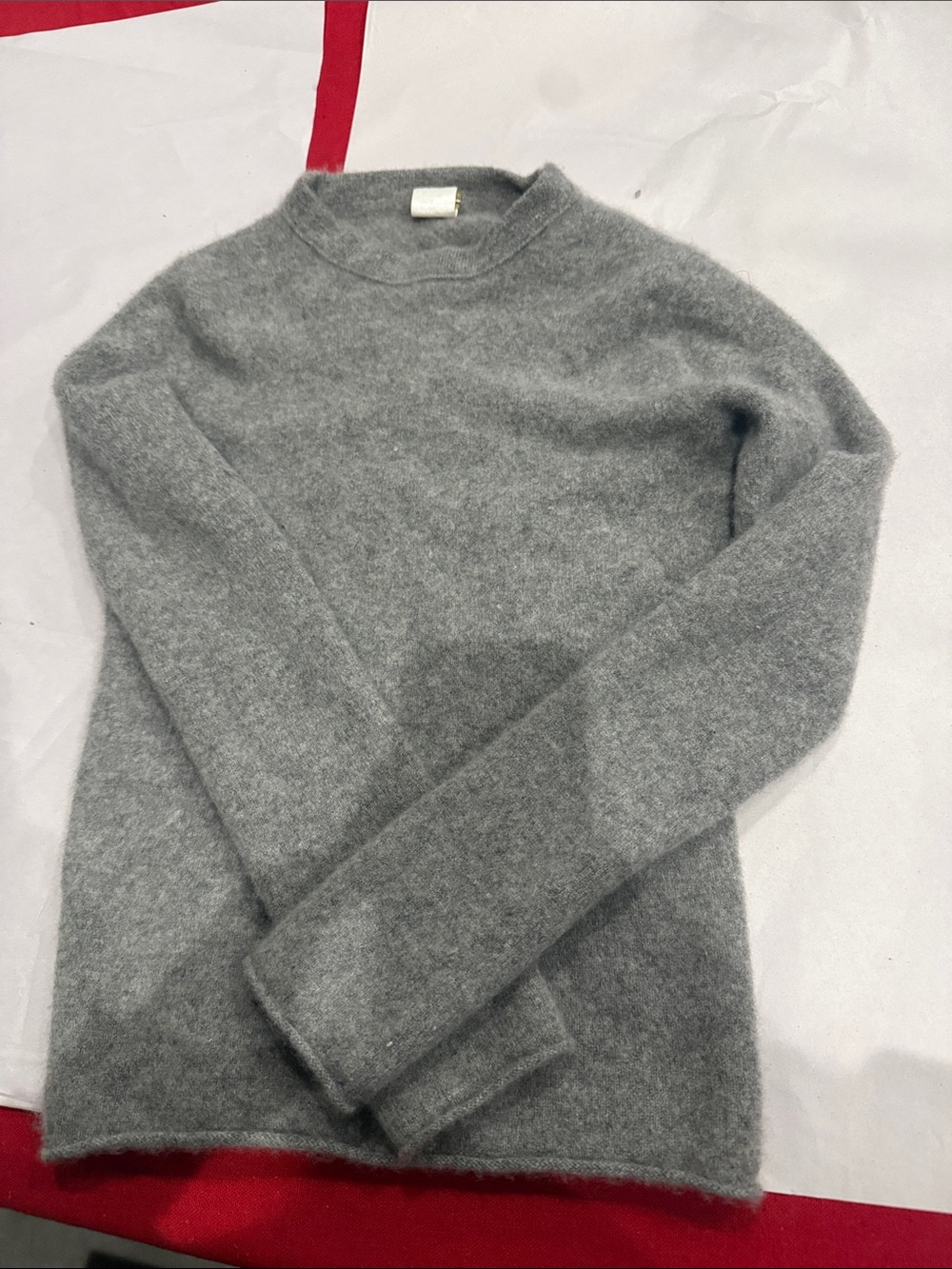 J. Crew cashmere Women's Gray Crewneck Sweater